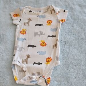 Carter's Safari Animal Print Bodysuit - White and Multicolor